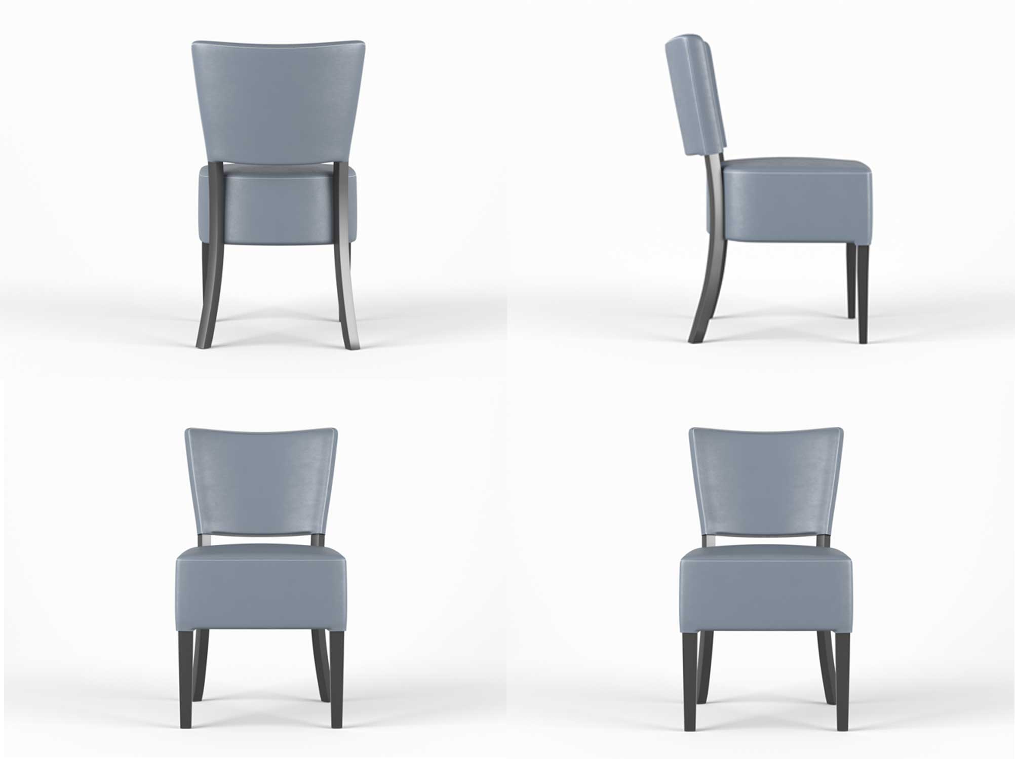 3D rendering of modern minimalist chair design"