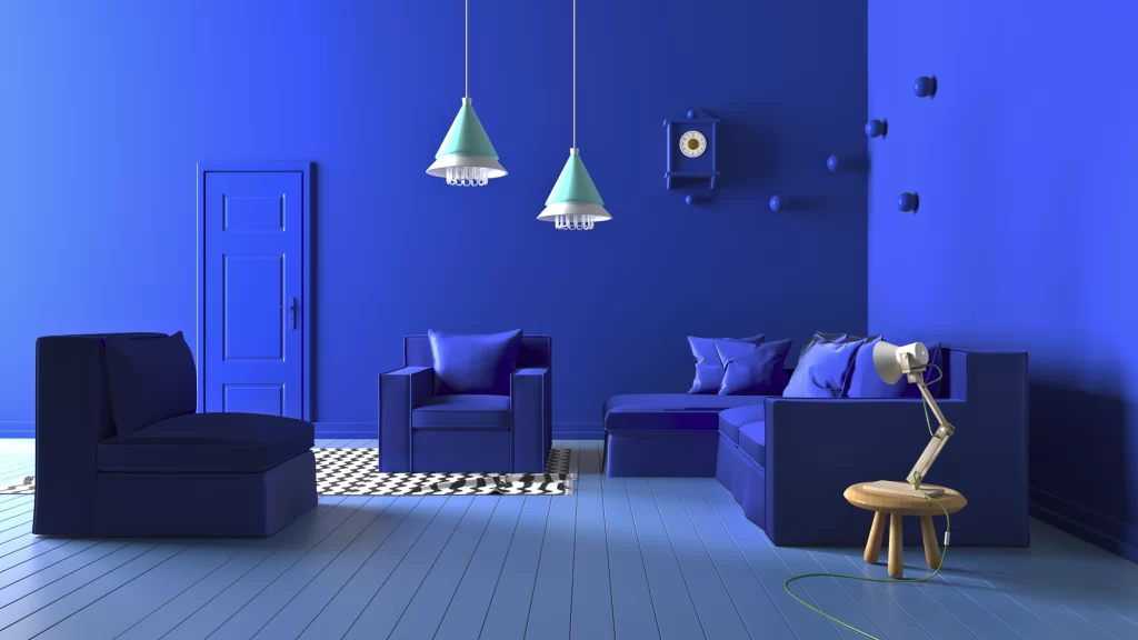 Highly detailed 3D rendering of modern furniture design