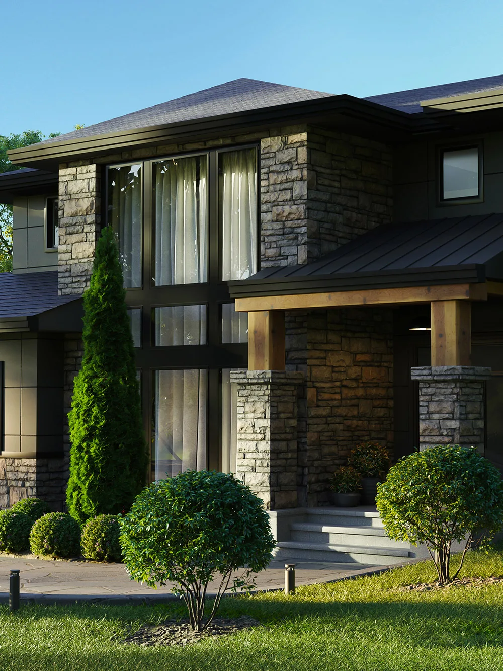 Professional 3D rendering services showcasing a detailed architectural mode