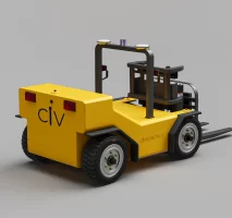 Interactive 360-degree photo of a forklift showing its lifting capacity and operator controls.