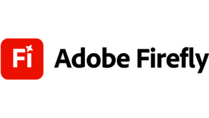 The Adobe Firefly logo, featuring a red square with a white Fi and a small star, next to the black text Adobe Firefly on a white background.