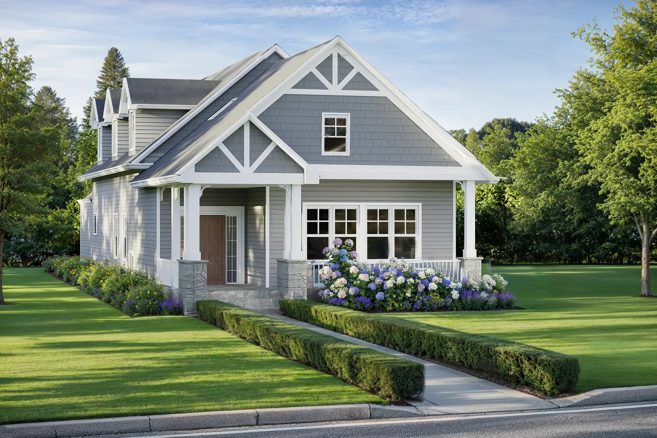Architecture Rendering 34 Luxury modern farmhouse great room rendering by Rapid Renders.